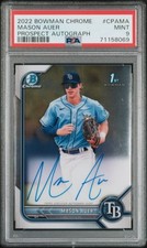 2022 BOWMAN CHROME PROSPECT AUTOS #CPAMA MASON AUER PSA 9 AUTO