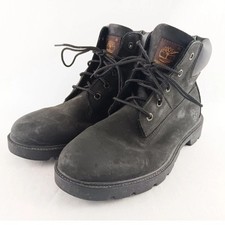 Timberland Waterproof Kids Boots 6 Inch Black Leather Size 5.5 Big Boy Shoes