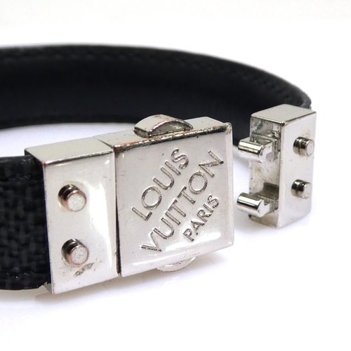 Echtes Louis Vuitton Graphit Check it Armband schwarz/grau/silber M6606 - w1199a - Bild 8 von 10