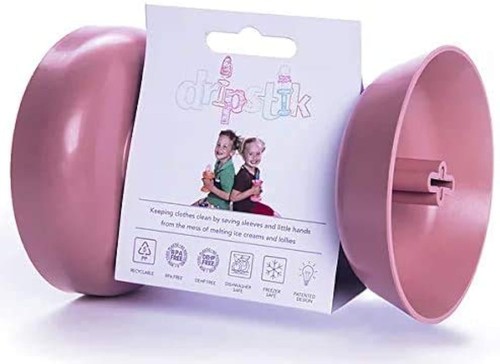 Dripstik No Mess Ice Cream Cone & Frozen Treat Holder Also Makes Ice Pops Pink