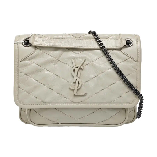 Yves Saint Laurent NIKI Crossbody bags Leather White Free Shipping | Duties Paid