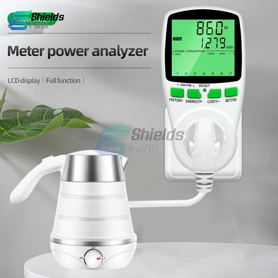 Power Watt Meter Energy Monitor Consumption Electricity Usage Outlets Meter 240V - Image 4 of 4