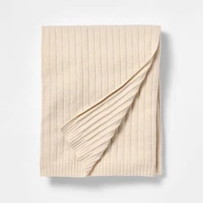 Color TBD - Casual Mixed Rib Throw - 50x60 - Threshold designed