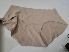 Rhonda Shear Women 2pk Mesh Insert Hi-cut Brief Black Sz L/Light Beige SzXL NEW
