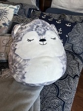 Squishmallow Heidi the Husky 16 inch Large Plush Grey Tye Dye
