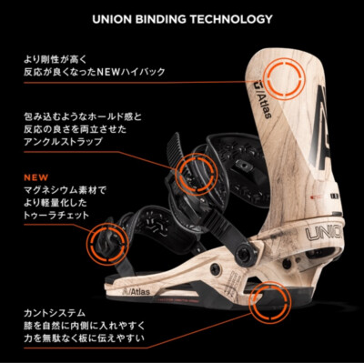 Union Atlas Asadachi Men's Snowboard Bindings, Black, Size S