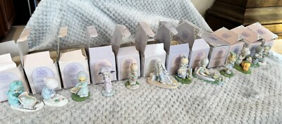 Precious Moments Miniature Complete Set Of 12 Monthly Pieces. Some Box Wear