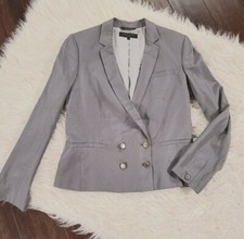 Rag Bone Size 6 Gray Double Breasted Long Sleeve Button Blazer Jacket Top