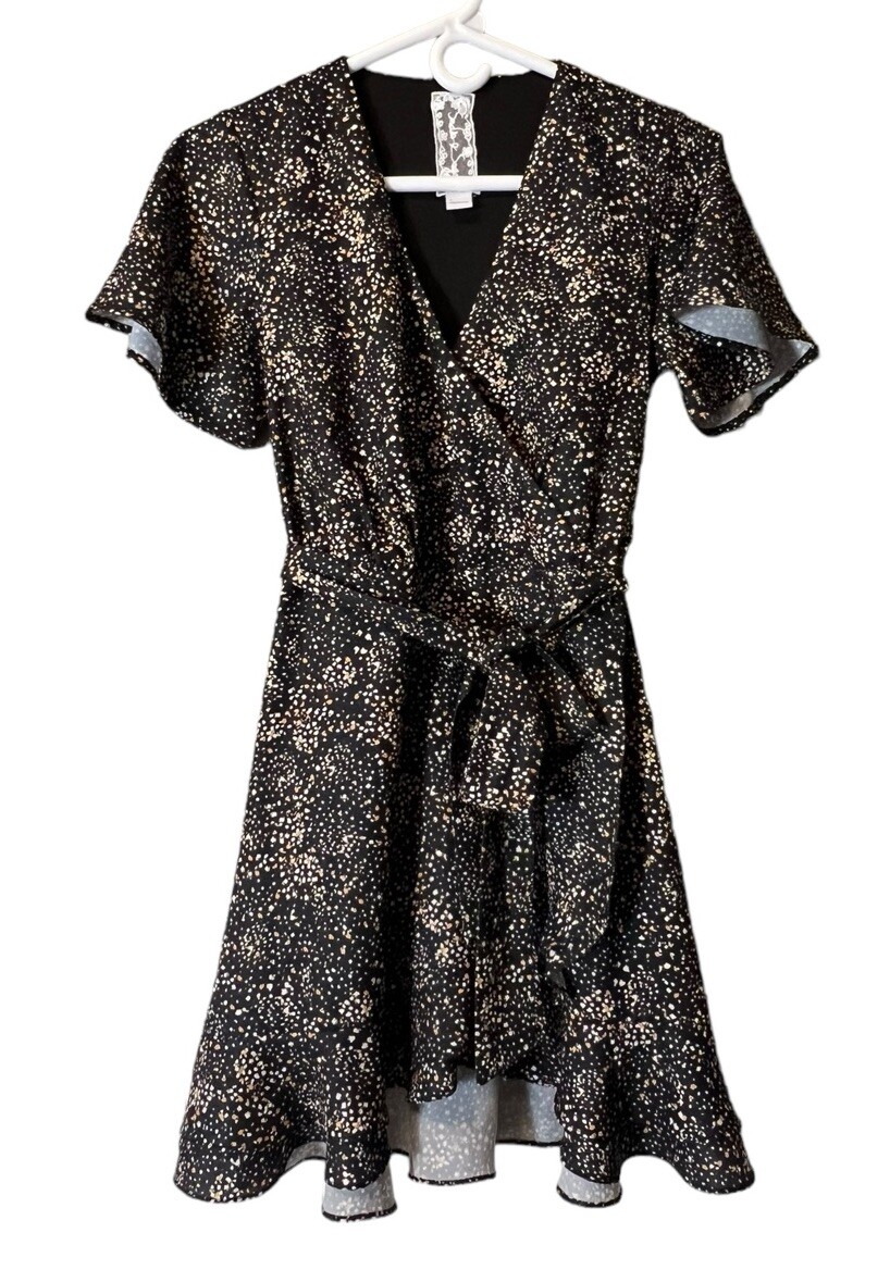 Sadie Sage Polka Dot Dress Size Small Midi Fit Flare