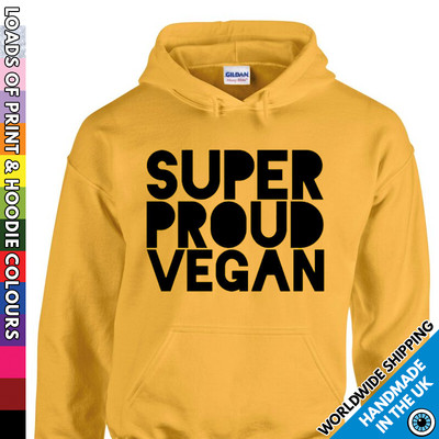 Erwachsene superstolzer veganer Hoodie - vegane Ernährung Tierliebhaber - Herren Damen mit Kapuze