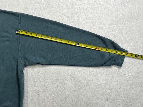 Vintage 1990s Green Faux Double Collar Crewneck Sweatshirt Grandma XL Birds - Picture 8 of 9