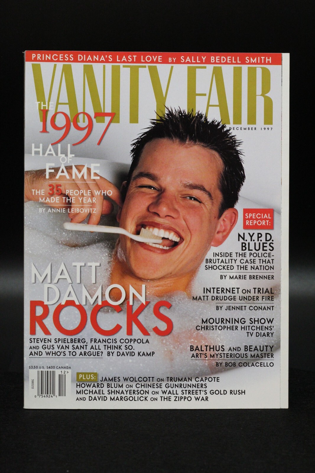 Vanity Fair Dec 1997 Matt Damon Cover Truman Capote Madonna Count Balthasar NM-