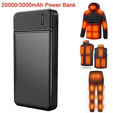 20000/30000mAh Battery Pack Power Bank for Heated Jacket Vest Coat Pants Glovers