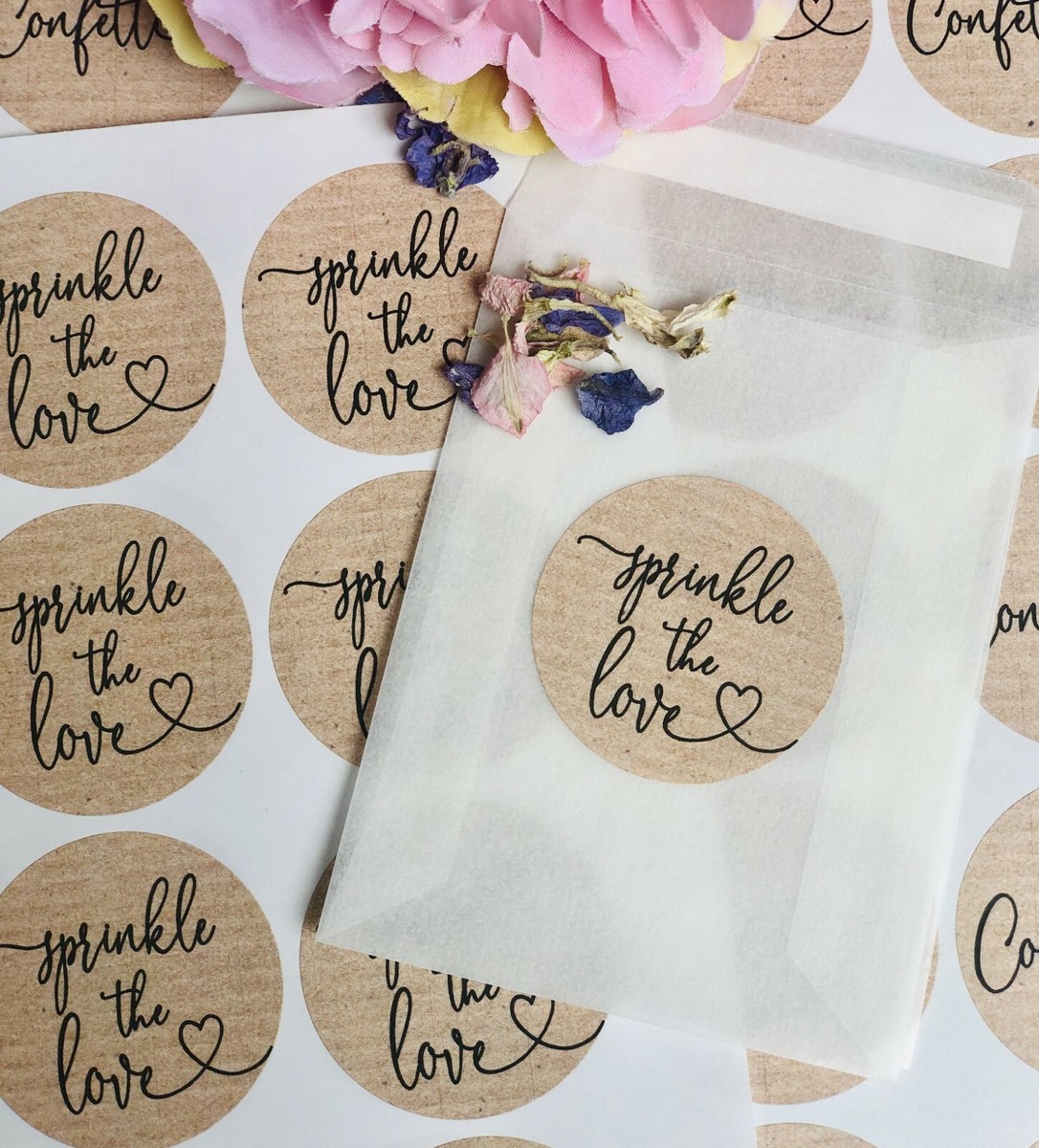 Confetti Bag Diy Wedding Labels
