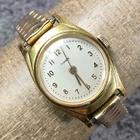 Vtg Timex Marlin Women Dress Gold Tone Expansion Mechanical Wind Watch 5 3/4"