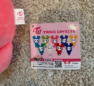 TWICE LOVELYS Long Body Big Plush MOVELY MOMO GIGO 48cm Japan