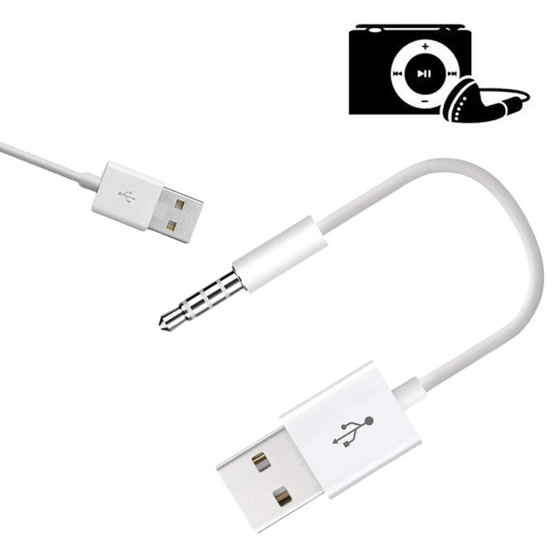 USB 3.5mm Data Sync Charger Cable Cord For Apple iPod Shuffle 3rd & 4th Gen - Image 2 of 4