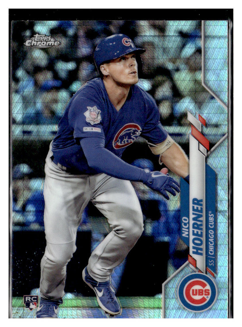 2020 Topps Chrome #161 Nico Hoerner Prism Refractor RC Chicago Cubs