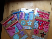 6 x  Geschenk Dekoration Set Deko Sticker basteln Geschenke verzieren Boho