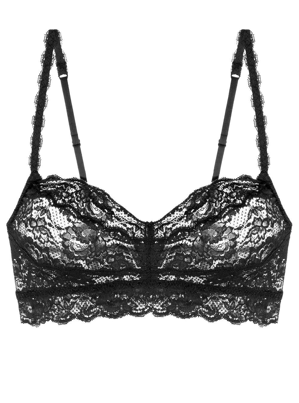 New Cosabella Never Say Never Lace Sweetie Bralette, Black, Size Medium
