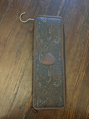 Vintage Number 1 London Paisley Tie Rack Travel Case - Tie Rack - Zip Up- Rare