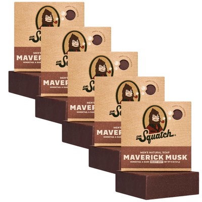 Men's Bar Soap - 5-Pack Maverick Musk - All Natural Bar Soap for Men - 5 Bars...