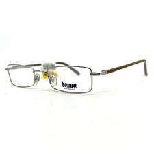 Bongo B WYOMIE SI Eyeglasses Frames Brown Silver Rectangle 47-18-135