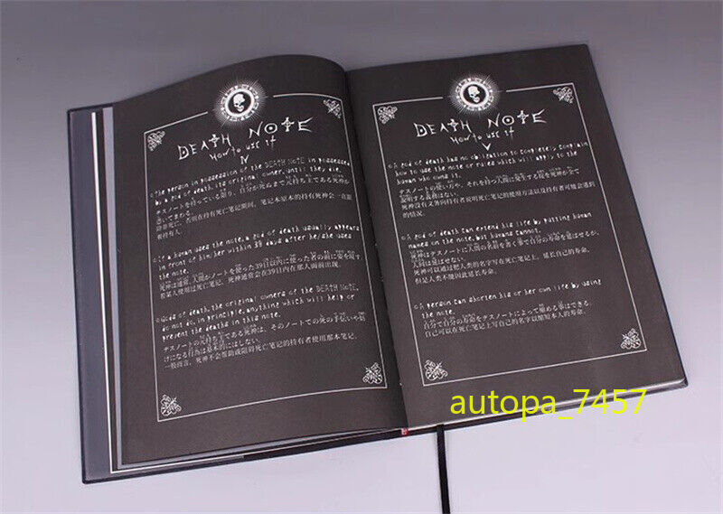 Death Note Cosplay Notebook Box Yagami Light Gift Notepad New With