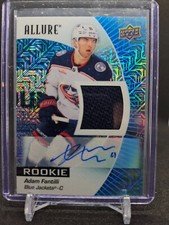 2023-24 UPPER DECK ALLURE BLUE LINE JERSEY AUTO ROOKIE 09/35 ADAM FANTILLI