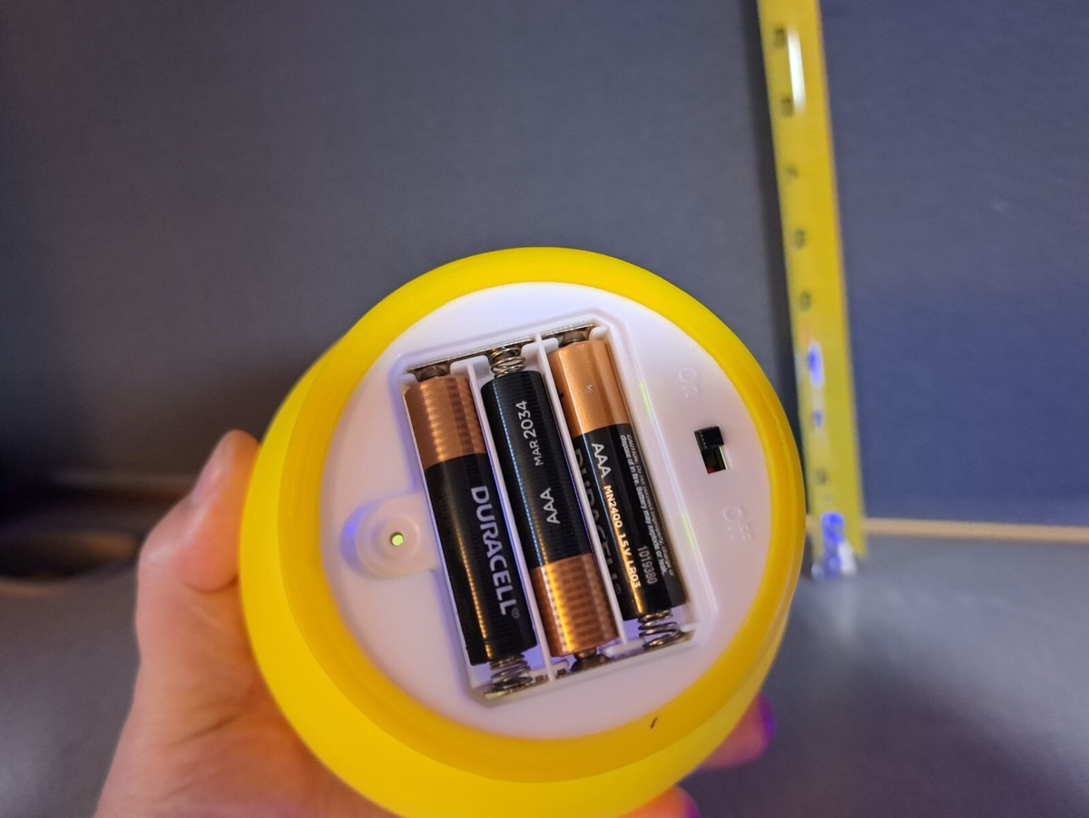 Smile Emoji Glow Light requires 3 AAA batteries not included