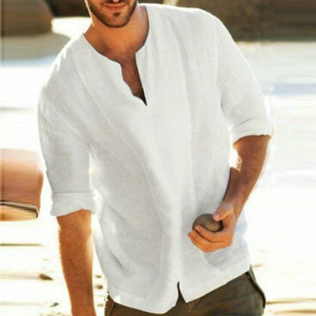 Blusa De Verano Moda De Hombres Camisa Holgada De Playa Hawaiana
