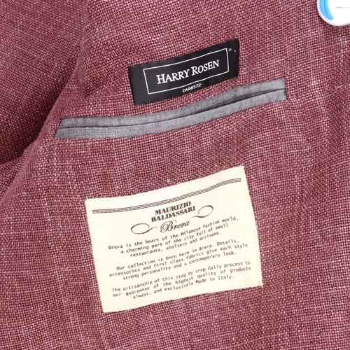 Maurizio Baldassari PRIVE SPORT COAT, Cranberry, 56R, Wool / Silk / Linen NWOT - Picture 6 of 8