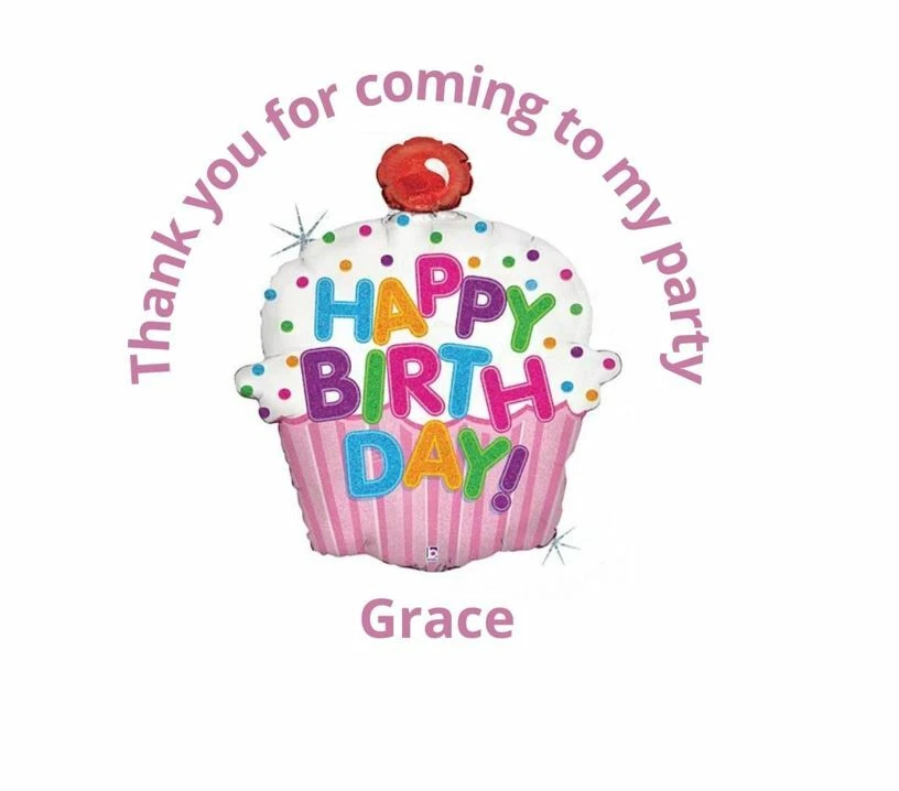 Personalised Thank You For Coming To My Party Stickers Labels Birthday Parties - Image 3 of 4
