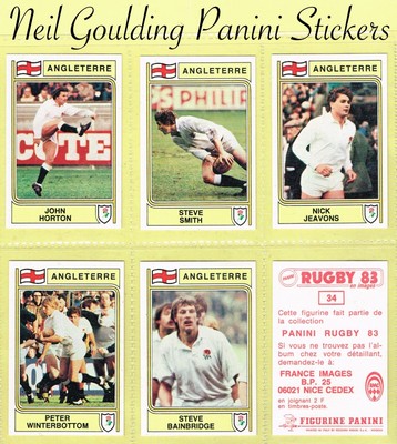 Panini   Rugby 83 (1983)   Einzelaufkleber #1 bis #50 (ausgestellt in Frankreich)