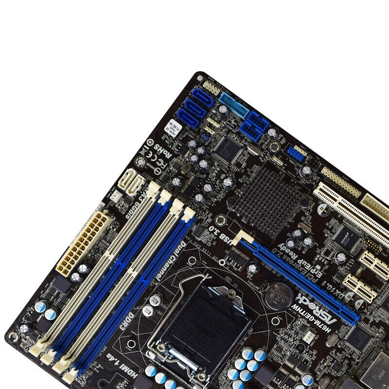 Asrock LGA1155 Motherboard H67M-GE/THW Intel H67 DDR3 for 2