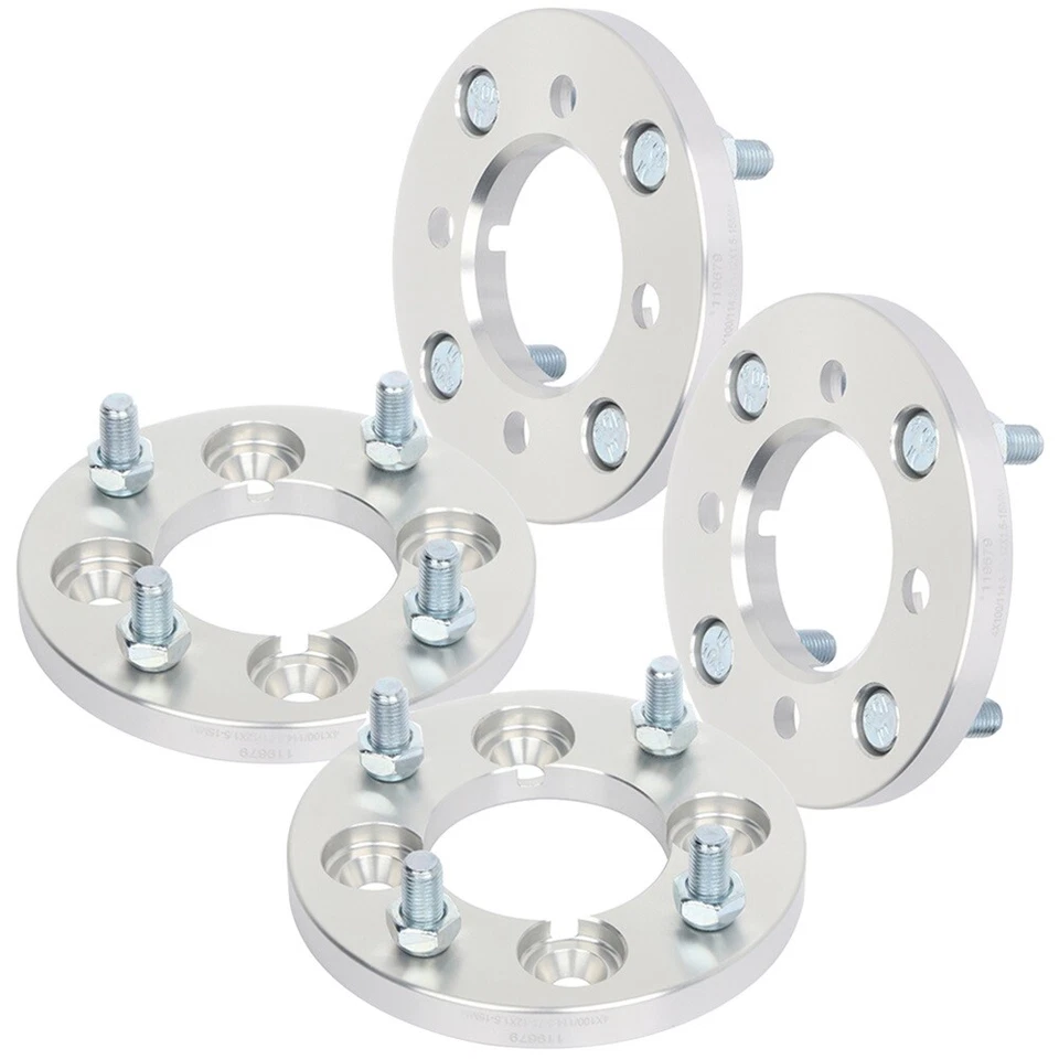 4pcs 15mm 4x100 to 4x114.3 12x1.5 studs wheel spacers For Toyota Corolla Pontiac - Image 3 of 4