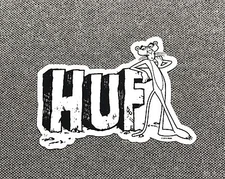 HUF x Pink Panther Skateboard Sticker stand 3in  HUF3