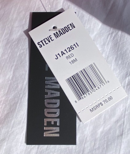 Steve Madden Mädchen rote Pufferjacke 18 Monate. Neu mit Etikett - Bild 6 von 9