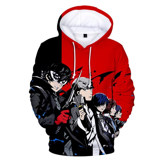 Anime Persona 5 Joker P5 Jacket Hooded Sweatshirt Coat Cosplay Clothing