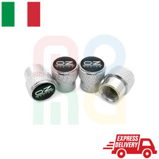 Set 4 Tappi Tappini Valvole Pneumatici Cromati con Logo OZ Racing