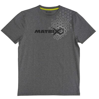 Fox Matrix Hex Print T-Shirt Grey - Angelshirt, Angelkleidung, Angelbekleidung 