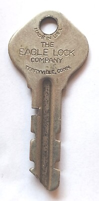 Vintage Key The Eagle Lock Co 9Z5A Terryville Conn Appx 2'' Replacement Locks 