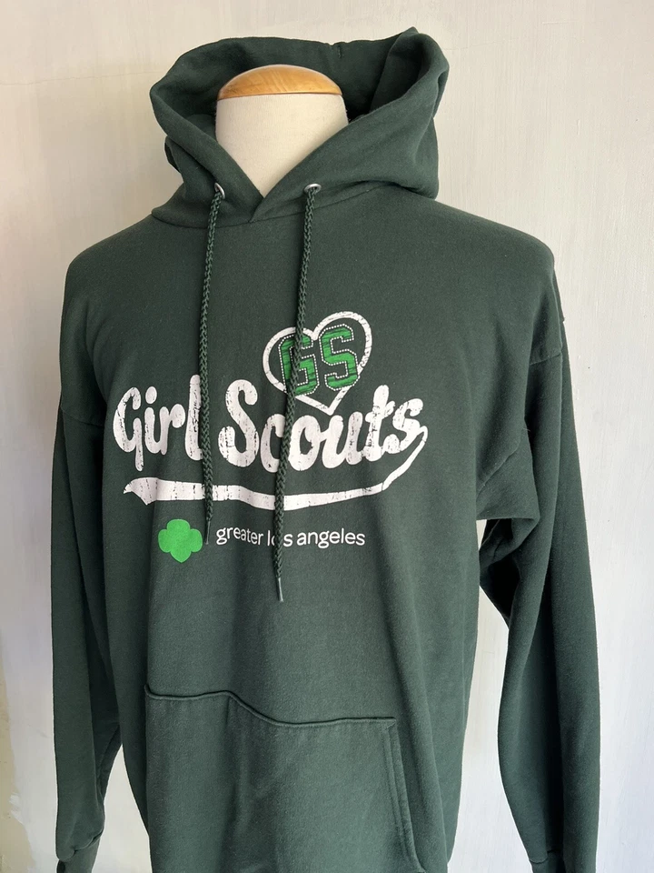 NIÑAS SCOUTS GREATER LOS ANGELES Oficial Verde Sudadera con Capucha Talla Grande Foto 3 de 4