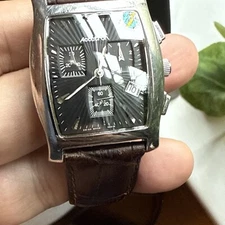 Starburst Mens Black dial Bulova 793737 accutron Chronograph a2 Sapphire Crystal