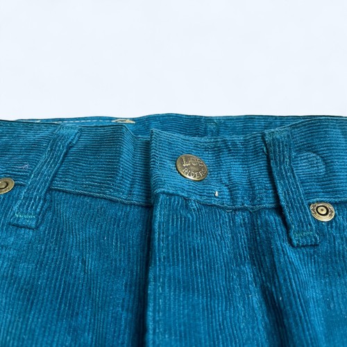 Pantaloni LEE da donna in velluto a coste denim premium verde acqua alti 10 (W26" L31") - Foto 3 di 12