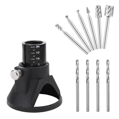 Large Window Wood Cutting Guide HSS Router With Drill Bits Set For Dremel B