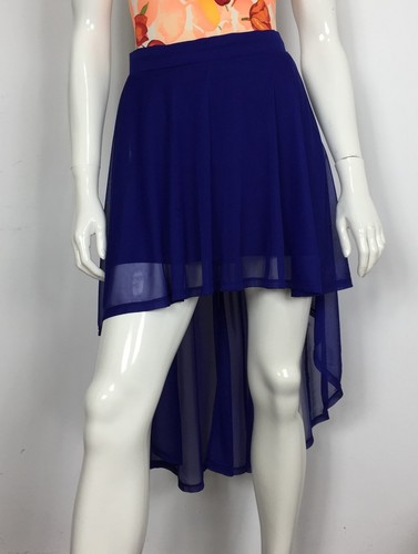 HM gonna lunga doppia usato donna minigonna w26 tg 40 eur36 blu skirt mare T4144 - Foto 3 di 12