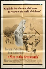 A NUN AT THE CROSSROADS  Rosanna Schiaffino ORIGINAL 1969 ONE Sheet Movie Poster