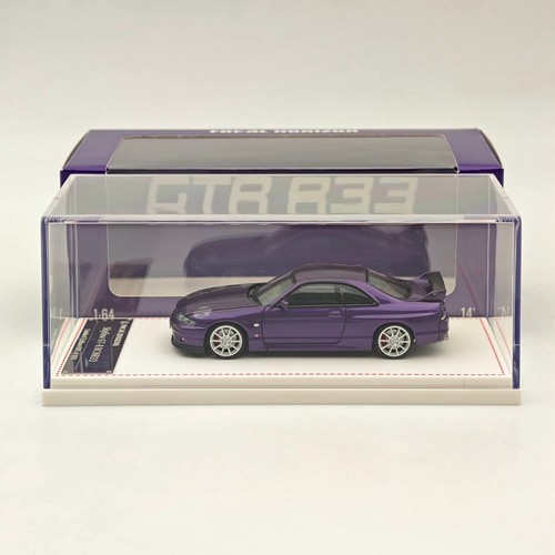 1/64 FH Skyline GTR R33 BCNR33 Racing Sport Purple Diecast Models Car Collection