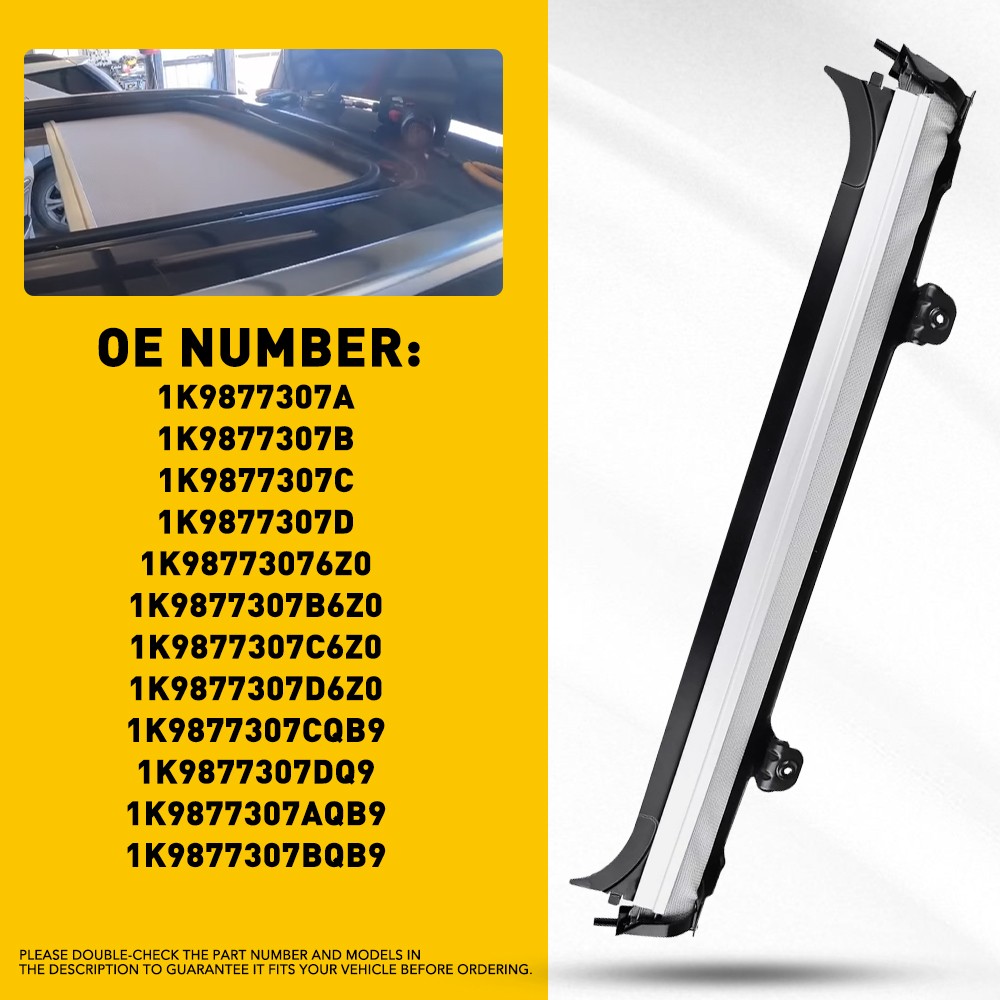 Car Gray Sunroof Cover Sunshade Curtain For VW 2010-2014 Golf 2008-09 VW Jetta